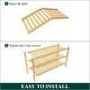 imageSmiry Bamboo Shoe Rack for Closet 5 Tier Wooden Stackable Shoe Organizer Free Standing Shoes Storage Shelf for Entryway Front Door Entrance BrownNatural