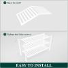 imageSmiry Bamboo Shoe Rack for Closet 5 Tier Wooden Stackable Shoe Organizer Free Standing Shoes Storage Shelf for Entryway Front Door Entrance BrownWhite