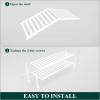 imageSmiry Bamboo Shoe Rack for Closet 5 Tier Wooden Stackable Shoe Organizer Free Standing Shoes Storage Shelf for Entryway Front Door Entrance BrownWhite
