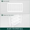 imageSmiry Bamboo Shoe Rack for Closet 5 Tier Wooden Stackable Shoe Organizer Free Standing Shoes Storage Shelf for Entryway Front Door Entrance BrownWhite