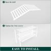 imageSmiry Bamboo Shoe Rack for Closet 5 Tier Wooden Stackable Shoe Organizer Free Standing Shoes Storage Shelf for Entryway Front Door Entrance BrownWhite