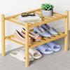 imageSmiry Bamboo Shoe Rack for Closet 5 Tier Wooden Stackable Shoe Organizer Free Standing Shoes Storage Shelf for Entryway Front Door Entrance BrownNatural