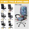 imageSmiry Jacquard Office Chair Seat Covers Black and Office Chair Covers with Zipper Large Paisley 2 Item Bundle