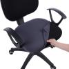 imageSmiry Stretch Office Computer Chair Covers Seat  Backrest Cover Dark Grey 2 Items Bundle