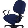 imageSmiry Stretch Office Computer Chair Covers Seat  Backrest Cover Navy Blue 2 Items Bundle