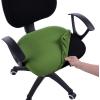 imageSmiry Stretch Office Computer Chair Covers Seat  Backrest Cover Olive Green 2 Items Bundle