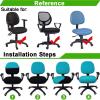 imageSmiry Stretch Office Computer Chair Covers Seat  Backrest Cover Olive Green 2 Items Bundle