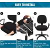 imageSmiry Stretch Office Computer Chair Covers Seat  Backrest Cover Peacock Green 2 Items Bundle