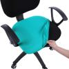 imageSmiry Stretch Office Computer Chair Covers Seat  Backrest Cover Peacock Green 2 Items Bundle