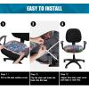 imageSmiry Stretch Printed Computer Office Chair Covers Large and Printed Office Computer Chair Seat Covers Blue Green 2 Item Bundle