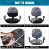 imageSmiry Stretch Printed Computer Office Chair Covers Large and Stretch Printed Office Computer Chair Covers Beige 2 Item Bundle