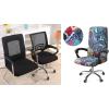 imageSmiry Jacquard Office Chair Seat Covers Black and Office Chair Covers with Zipper Large Paisley 2 Item Bundle
