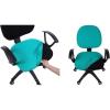 imageSmiry Stretch Office Computer Chair Covers Seat  Backrest Cover Peacock Green 2 Items Bundle