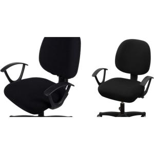 imageSmiry Stretch Jacquard Office Computer Chair Covers and Stretch Printed Office Computer Chair Covers Black