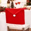 imageSmiry Christmas Chair Covers Set of 8 Red Santa Hat Chair Back Covers Dining Room Washable Removable Slipcovers for Christmas Party Holiday DecorationRed