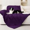 imageSmiry Waterproof Dog Bed Blanket Leakproof Pet Throw Blanket for Bed Couch Sofa Reversible Sherpa Fleece Furniture Protector Cover for Small Medium Large Dogs Cats Grey 50x60 inchesPurple