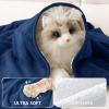 imageSmiry Waterproof Dog Bed Blanket Leakproof Pet Throw Blanket for Bed Couch Sofa Reversible Sherpa Fleece Furniture Protector Cover for Small Medium Large Dogs Cats Grey 50x60 inchesNavy Blue
