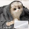 imageSmiry Waterproof Dog Bed Blanket Leakproof Pet Throw Blanket for Bed Couch Sofa Reversible Sherpa Fleece Furniture Protector Cover for Small Medium Large Dogs Cats Grey 50x60 inchesDark Grey