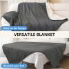 imageSmiry Waterproof Dog Bed Blanket Leakproof Pet Throw Blanket for Bed Couch Sofa Reversible Sherpa Fleece Furniture Protector Cover for Small Medium Large Dogs Cats Grey 50x60 inchesDark Grey