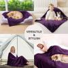 imageSmiry Waterproof Dog Bed Blanket Leakproof Pet Throw Blanket for Bed Couch Sofa Reversible Sherpa Fleece Furniture Protector Cover for Small Medium Large Dogs Cats Grey 50x60 inchesPurple