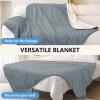 imageSmiry Waterproof Dog Bed Blanket Leakproof Pet Throw Blanket for Bed Couch Sofa Reversible Sherpa Fleece Furniture Protector Cover for Small Medium Large Dogs Cats Grey 50x60 inchesGrey