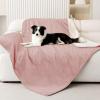 imageSmiry Waterproof Dog Bed Blanket Leakproof Pet Throw Blanket for Bed Couch Sofa Reversible Sherpa Fleece Furniture Protector Cover for Small Medium Large Dogs Cats Grey 50x60 inchesDusty Pink