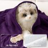 imageSmiry Waterproof Dog Bed Blanket Leakproof Pet Throw Blanket for Bed Couch Sofa Reversible Sherpa Fleece Furniture Protector Cover for Small Medium Large Dogs Cats Grey 50x60 inchesPurple