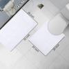 imageSmiry Bathroom Mats and UShaped Toilet Rug Set Machine Wash Dry Non Slip Absorbent Shaggy Bath Rug for Bath Room Shower and Tub 30quot x 20quot24quot x 16quot U Shaped 20quot x 24quot White
