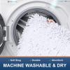 imageSmiry Bathroom Mats and UShaped Toilet Rug Set Machine Wash Dry Non Slip Absorbent Shaggy Bath Rug for Bath Room Shower and Tub 30quot x 20quot24quot x 16quot U Shaped 20quot x 24quot White