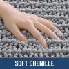 imageSmiry Bathroom Rugs Mat 30x2024x16 Extra Soft Absorbent Chenille Bath Rugs Non Slip Rubber Backing Machine Washable Quick Dry Bath Mats for Bathroom Floor Tub Shower Home Decor Accessories Grey