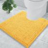 imageSmiry Chenille Bathroom Rugs 24x16 and UShaped Toilet Bath Rugs 20x20 Extra Soft and Absorbent Shaggy Bath Mat Machine Washable NonSlip Plush Carpet Yellow