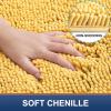 imageSmiry Chenille Bathroom Rugs 24x16 and UShaped Toilet Bath Rugs 20x20 Extra Soft and Absorbent Shaggy Bath Mat Machine Washable NonSlip Plush Carpet Yellow