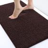 imageSmiry Luxury Chenille Bath Rug Set 2 Piece Extra Soft and Absorbent Shaggy Bathroom Mat Rugs Machine Washable NonSlip Plush Carpet Runner for Tub Shower and Bath Room24x1630quotx20quotBrown