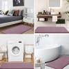 imageSmiry Memory Foam Bath Mat 24x16 Extra Soft and Absorbent Bathroom Mats Non Slip Washable Carpet for Floor Shower and Tub Deep Plum