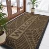 imageSmiry Welcome Mat Indoor Outdoor AllSeason Waterproof Front Door Mat Sturdy Natural Rubber Doormat NonSlip Easy Clean Low Profile Dirt Trapper for Porch Patio Entrance 295x17 GreenBrown