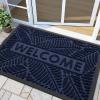 imageSmiry Welcome Mat Indoor Outdoor AllSeason Waterproof Front Door Mat Sturdy Natural Rubber Doormat NonSlip Easy Clean Low Profile Dirt Trapper for Porch Patio Entrance 295x17 GreenNavy