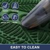 imageSmiry Welcome Mat Indoor Outdoor AllSeason Waterproof Front Door Mat Sturdy Natural Rubber Doormat NonSlip Easy Clean Low Profile Dirt Trapper for Porch Patio Entrance 295x17 GreenGreen