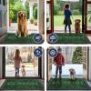 imageSmiry Welcome Mat Indoor Outdoor AllSeason Waterproof Front Door Mat Sturdy Natural Rubber Doormat NonSlip Easy Clean Low Profile Dirt Trapper for Porch Patio Entrance 295x17 GreenGreen