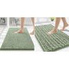 imageSmiry Bathroom Rugs 30X2030X20 Extra Soft Absorbent Shaggy Chenille Bath Mats Machine Washable Dry Quickly NonSlip Plush for Tub Shower and Floor Home Decor Accessories Sage Green