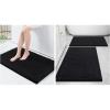 imageSmiry Bathroom Rugs and Mats Set of 3 Non Slip Absorbent Shaggy Bath Rug for Tub Shower and Bath Room 16quotx 24quot30quot x 20quot36quotx24quot Black