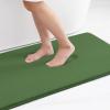 imageSmiry Memory Foam Bath Mat 36x24 Extra Soft and Absorbent Bathroom Mats Non Slip Washable Carpet for Floor Shower and Tub Olive Green
