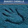 imageSmiry Bathroom Rugs Sets 2 Piece Soft Absorbent Chenille Machine Washable Non Slip Shaggy Bath Rug Set for Tub Shower and Floor 34x2130x20 WhitePeacock Blue