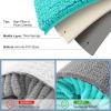 imageSmiry Bathroom Rugs Sets 2 Piece Soft Absorbent Chenille Machine Washable Non Slip Shaggy Bath Rug Set for Tub Shower and Floor 34x2130x20 WhiteTurquoise