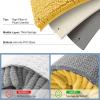 imageSmiry Bathroom Rugs Sets 2 Piece Soft Absorbent Chenille Machine Washable Non Slip Shaggy Bath Rug Set for Tub Shower and Floor 34x2130x20 WhiteYellow
