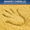 imageSmiry Bathroom Rugs Sets 2 Piece Soft Absorbent Chenille Machine Washable Non Slip Shaggy Bath Rug Set for Tub Shower and Floor 34x2130x20 WhiteYellow