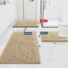 imageSmiry Luxury Chenille Bathroom Rugs 30x20 Extra Soft and Absorbent Shaggy Bath Mat Machine Washable NonSlip Plush Carpet Runner for Tub Shower and Floor Home Decor Accessories Beige