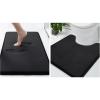imageSmiry Memory Foam Bath Mat 30x20 and 20x20 UShaped Toilet Extra Soft Absorbent Bathroom Rugs Non Slip Bath Rug Runner for Shower Bathroom Floors Black