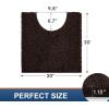 imageSmiry Chenille Bathroom Rugs 24x16 and UShaped Toilet Bath Rugs 20x20 Extra Soft and Absorbent Shaggy Bath Mat Machine Washable NonSlip Plush Carpet Brown