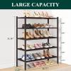 imageSmiry Bamboo Shoe Rack 3 Tier Shoe Organizer for Entryway ampamp Closet Stackable Free Standing Storage Shelf for Shoes Bags ampamp Plants GreyBrown