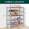 imageSmiry Bamboo Shoe Rack 3 Tier Shoe Organizer for Entryway ampamp Closet Stackable Free Standing Storage Shelf for Shoes Bags ampamp Plants GreyGrey